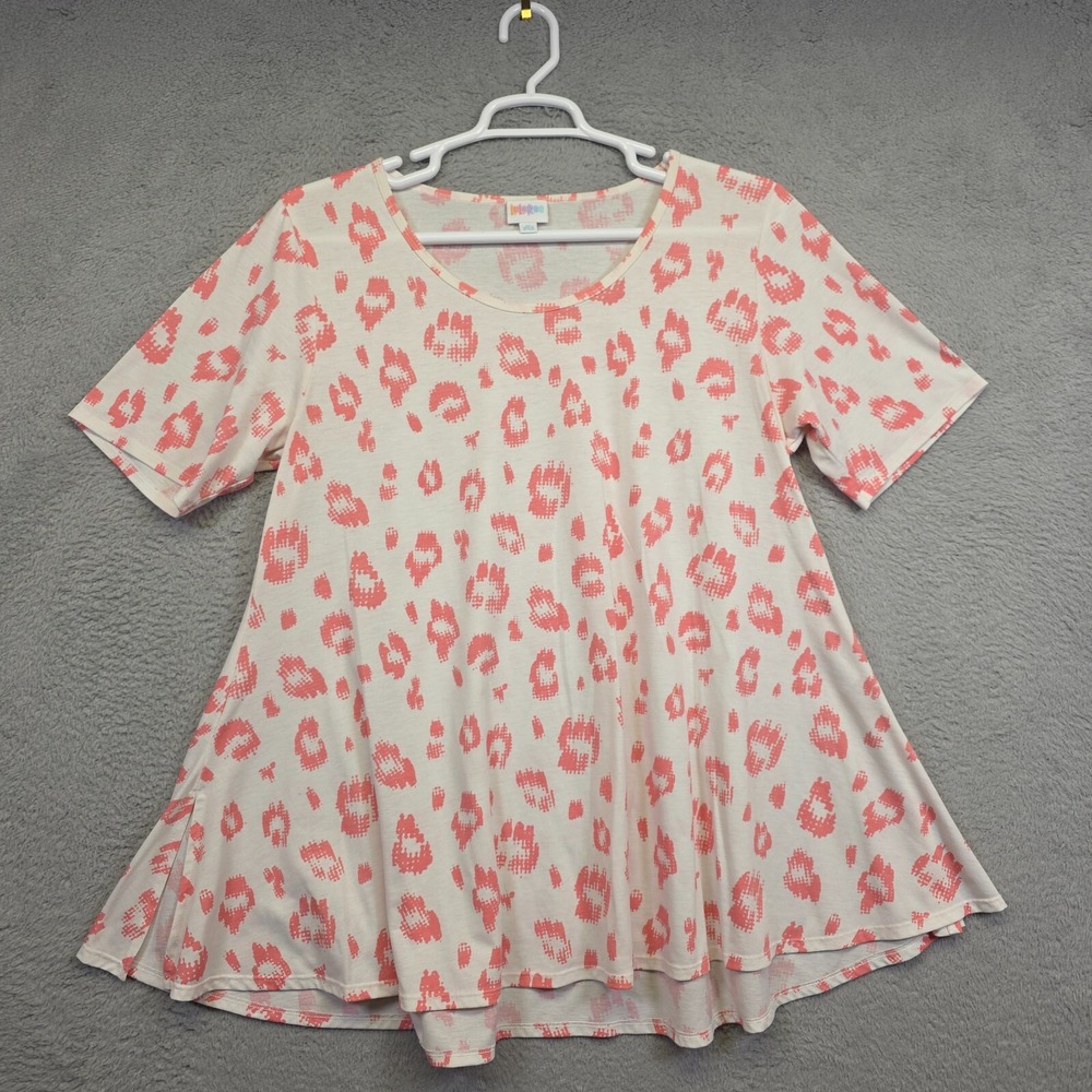 LuLaRoe Top Womens XL Lot of 2 White Animal Print Melissa Tunic Floral Irma‎ Top